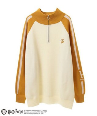 Green Parks ハリー・ポッター／ライン入りハーフジップニット Yellow
