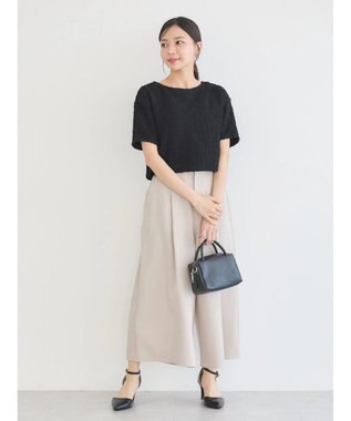 earth music&ecology ホイップ風ジャガードプルオーバー Black