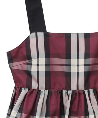 Green Parks ・ＳＵＧＡＲ　ＳＰＯＯＮ　チェックペプラムビスチェ Bordeaux