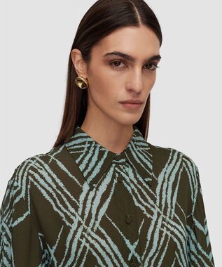 JOSEPH オープンウィーブ　ブラウス Palm Leaf/Chambray