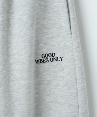 WEGO 裏起毛ロゴ刺繍スウェットパンツ 杢グレー