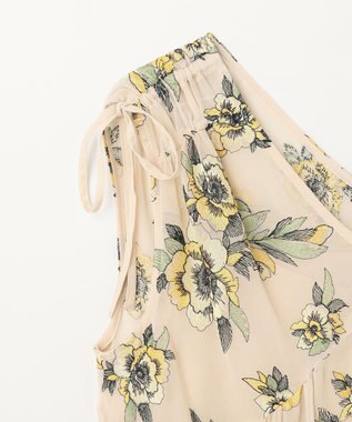 GRACE CONTINENTAL エスニックフラワー刺繍ワンピース ベージュ