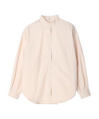 earth music&ecology Ｔ／Ｃ　スタンドフリルブラウス Light Beige