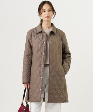 J.PRESS LADIES 【WEB限定カラーあり】コンパクトタフタキルティング ステンカラー ロング コート