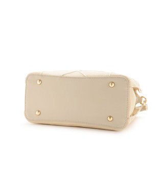 MioFIRANO カジュアルシッククロスラインハンドバッグ 2WAY チャーム付き　FIRANO フィラノ IVORY