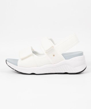 BONTRE 【PRECIEUX JOUET/プレシュウジュエ】ダブルベルトシャーリングゴムスポーツサンダル/009PJ ホワイト