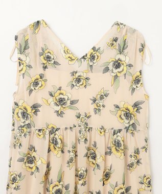 GRACE CONTINENTAL エスニックフラワー刺繍ワンピース ベージュ