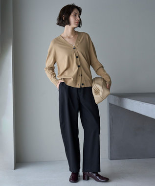 UNFILO カーブワイドパンツ ブラック