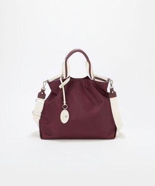 TOPKAPI 【TREASURE TOPKAPI】ストライプハンドル ナイロン 2way トートバッグ A4対応 ボルドー