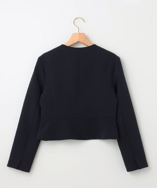 組曲 L 【WEB限定・KUMIKYOKU NAVY】コンフォータブルドレープ ノーカラージャケット ネイビー系