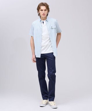 J.PRESS MEN 【Aero Weave】クールマックスサッカー チェック シャツ / B.D. グリーン系3