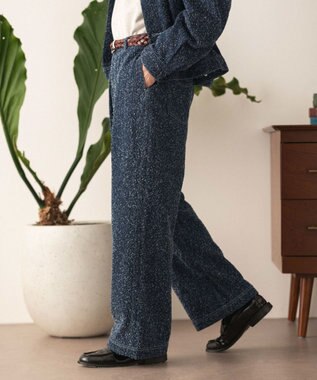 WEGO ネップデニムバギーパンツ デニムインディゴ