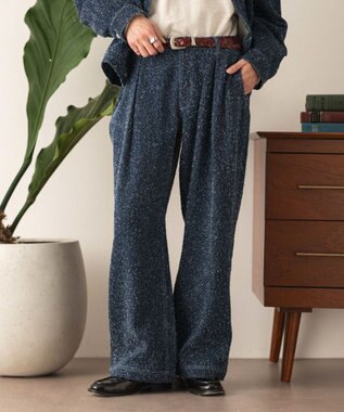 WEGO ネップデニムバギーパンツ デニムインディゴ