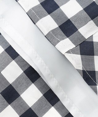 J.PRESS LADIES L 【洗える】アセVisギンガム フレアー スカート ネイビー系