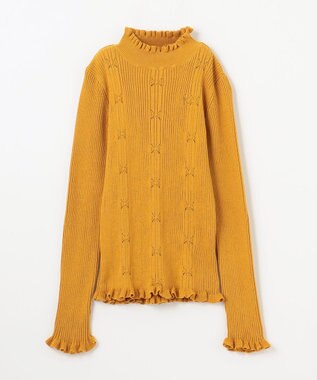 組曲 KIDS 【150-160㎝】リブニット マリーゴールド系