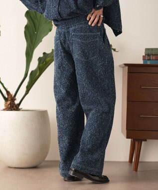 WEGO ネップデニムバギーパンツ デニムインディゴ