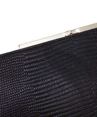 TOPKAPI 【TOPKAPI】イタリアンレザーリザード型押し がま口長財布 LUCIA ルチア ブラック