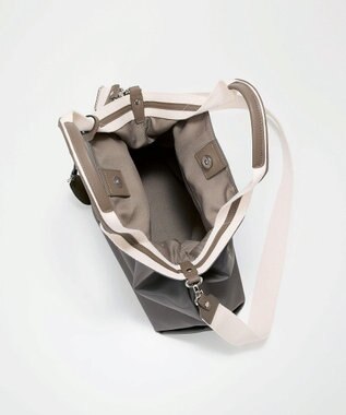 TOPKAPI 【TREASURE TOPKAPI】ストライプハンドル ナイロン 2way トートバッグ A4対応 ダークグレー