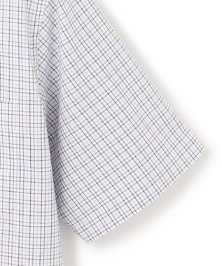 J.PRESS MEN 【EXTRA COMFORT / 形態安定・ストレッチ・抗菌防臭・速乾】ピンオックス サマーチェック 半袖シャツ/B.D. ブラウン系3