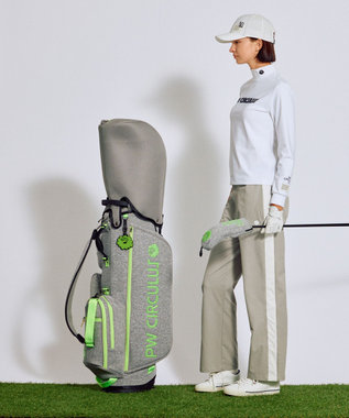 PW CIRCULUS 【25秋冬 新色追加！】【UNISEX】デタッチャブル キャディバッグ　取っ手付ポーチ・シューズケース付  ゴルフ グレー系