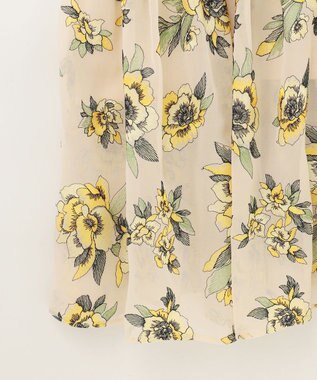 GRACE CONTINENTAL エスニックフラワー刺繍ワンピース ベージュ