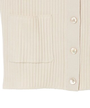 JOSEPH 【洗える】ファインリブメリノ　カーディガン Quail