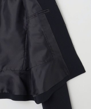 組曲 L 【WEB限定・KUMIKYOKU NAVY】コンフォータブルドレープ ノーカラージャケット ネイビー系