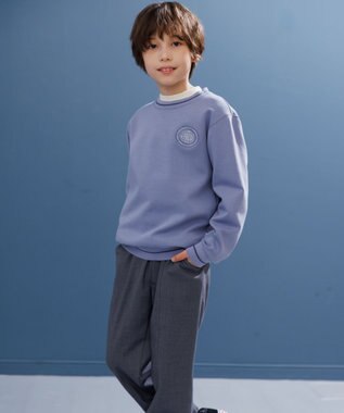 J.PRESS KIDS 【140-170cm】ダンボール ロゴエンブロイダリー トレーナー ダルブルー系
