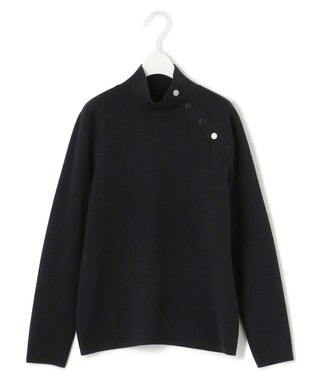ICB L 【洗える】ウールブレンドスムース ハイネックプルオーバー ブラック系