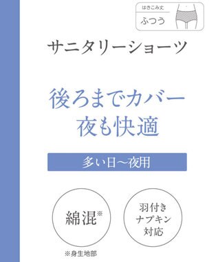 Wing サニタリーショーツ　「ナイト用」　羽付きナプキン対応　はきこみ丈ふつう　ウイング／ワコール　EC8401 コン