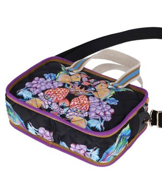 tsumori chisato CARRY tcアニマルキルト ショルダーバッグ ミニボストン ブラック