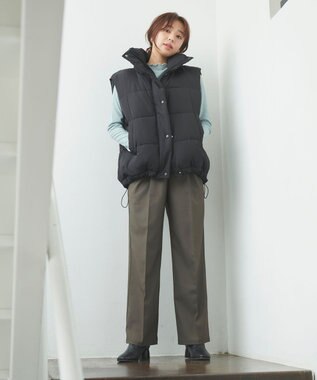 Feroux 【洗える】シアーメロー プルオーバー ライトグリーン系