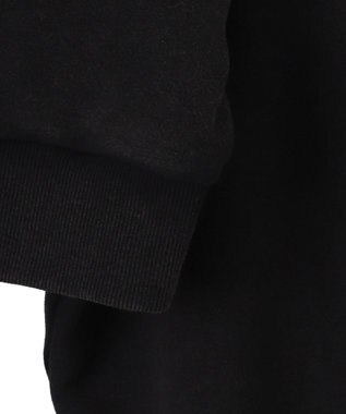 WEGO エンジェルプリントショートプルパーカー ブラック