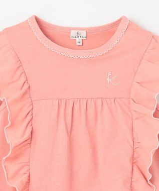 組曲 KIDS 【110-140㎝】フリフリフリル チュニック アプリコット系