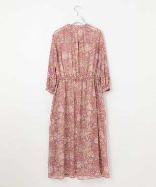 自由区 【速乾性・放湿性・防シワ性】サラサプリント ワンピース ブラウン系5