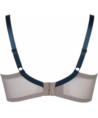 WACOAL 【リボンブラ 脇すっきり】 ブラジャー 脇高設計 着やせシルエット 谷間をメイクしてキープ Gカップまで対応 大きいサイズ レディース BRB433 /ワコール グレー