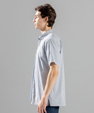 JOSEPH HOMME アロージャガードストレッチ　半袖シャツ ライトグレー系