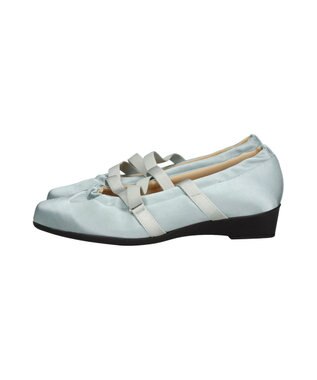 Bridget Birkin ＜3E＞【Bridget Birkin Walk】サテンギャザーウォーキングパンプス ブルー