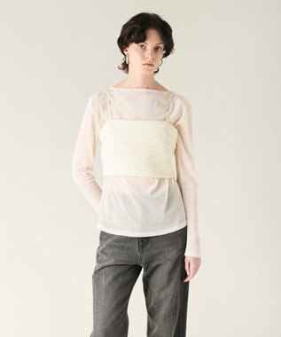 GRACE CONTINENTAL ニットライクレースビスチェ キナリ