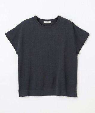 ANY 【接触冷感/UVカット/抗菌防臭/手洗い可/アンチピリング】ファンクションフレンチスリーブニット チャコール