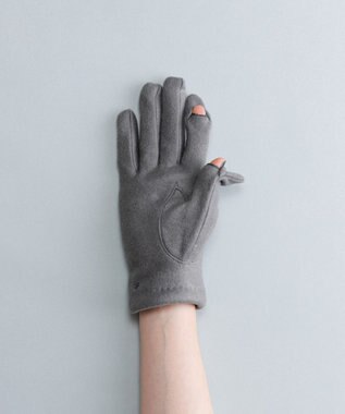 ORuKuBET おひるねねこ刺繍ジャージグローブ(WOMEN)【タッチパネル対応】 グレー