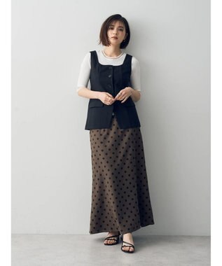 YECCA VECCA リネンライクビスチェベスト Black