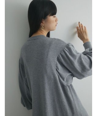 Green Parks armonia. 袖ボリュームニットワンピース Gray
