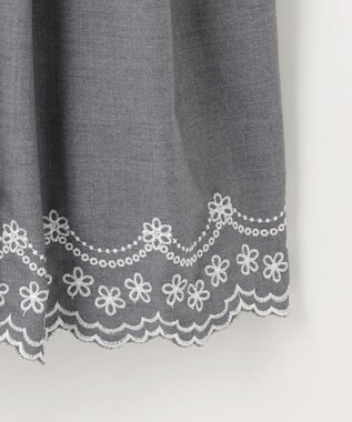 ANY KIDS 【2点セット】ジャケット＋裾刺繍ワンピース グレー