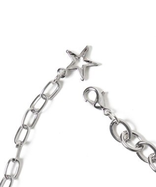 WEGO Lスターチェーンネックレス シルバー