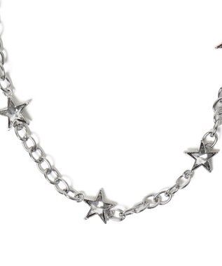 WEGO Lスターチェーンネックレス シルバー