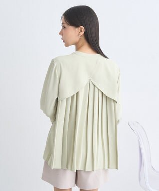 earth music&ecology バックプリーツブラウス Mint Green
