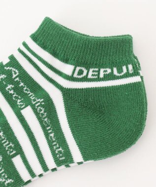 23区GOLF 【MEN】ロゴボーダー アンクルソックス グリーン系2