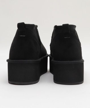 WEGO 【25年秋冬新作/あったかブーツ】厚底ムートンタッチブーツ ブラック