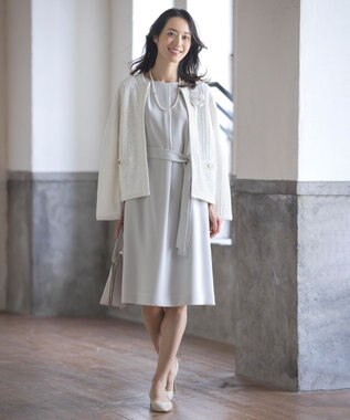 J.PRESS LADIES パール トリミング コサージュ アイボリー系